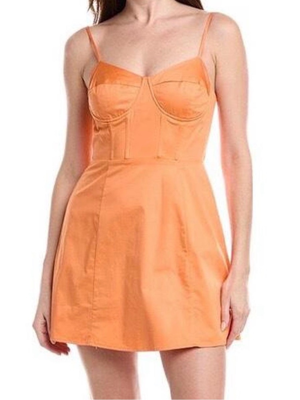 Beautiful peachy orange corset mini dress fairy coquette size 14